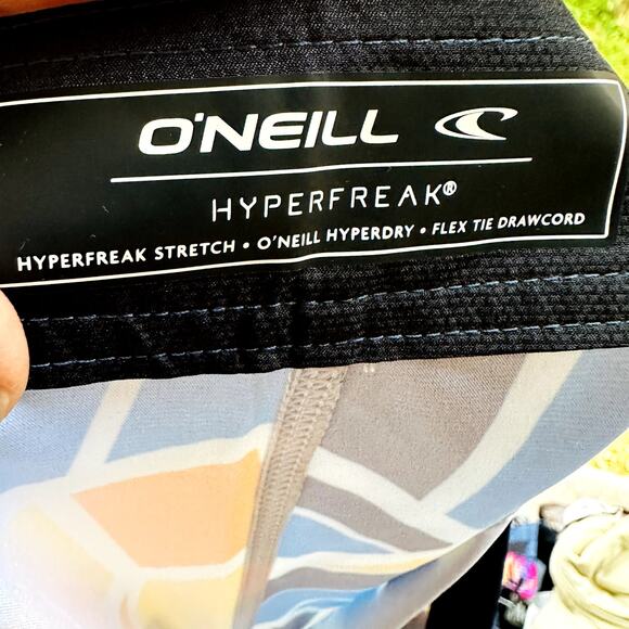 O'neill Hyperfreak Mens Multicolor Geometric Boardshorts Swim Trunks Size 40 NWT - Picture 6 of 6